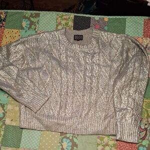 Major Label Silver Knit Sweater